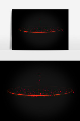 红色科技光斑元素