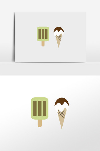 卡通冰淇淋插画元素图片