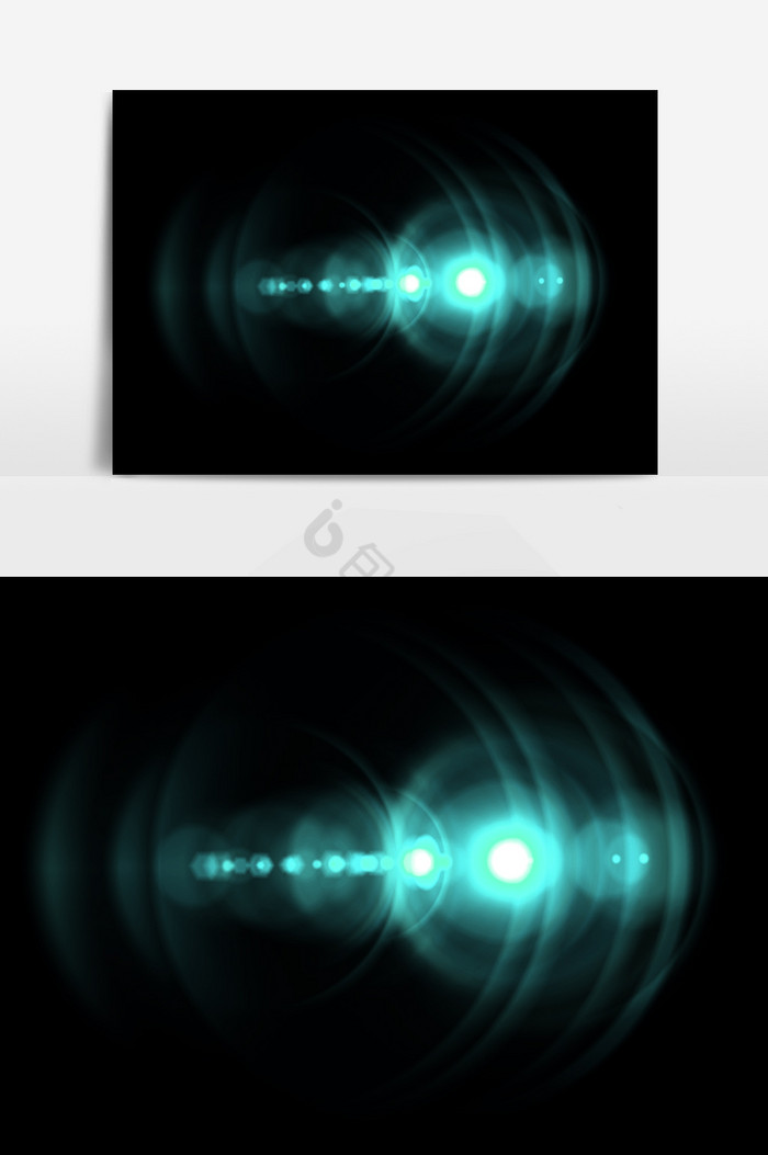 光晕电子科技镜头ps灯光光晕