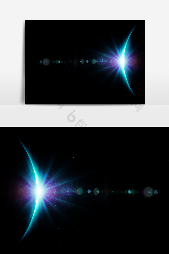 动感光效闪烁光芒镜头光晕【PSD素材】-包图网