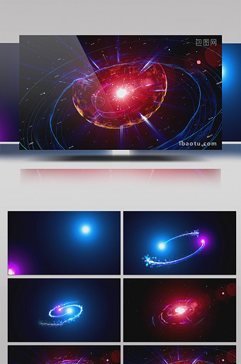 银河星空粒子光波爆炸LOGO  演绎AE模板图片