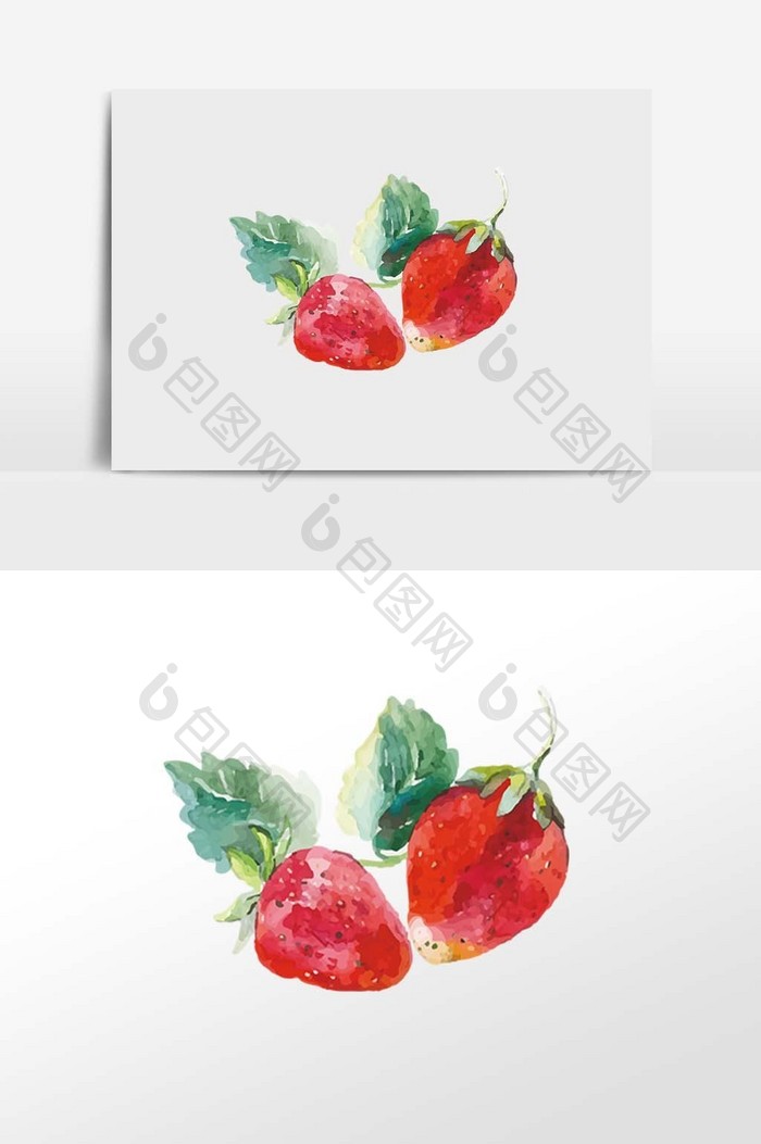 草莓水果元素插画