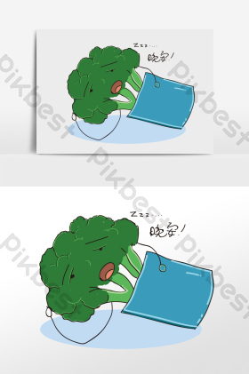 蔬菜表情西兰花