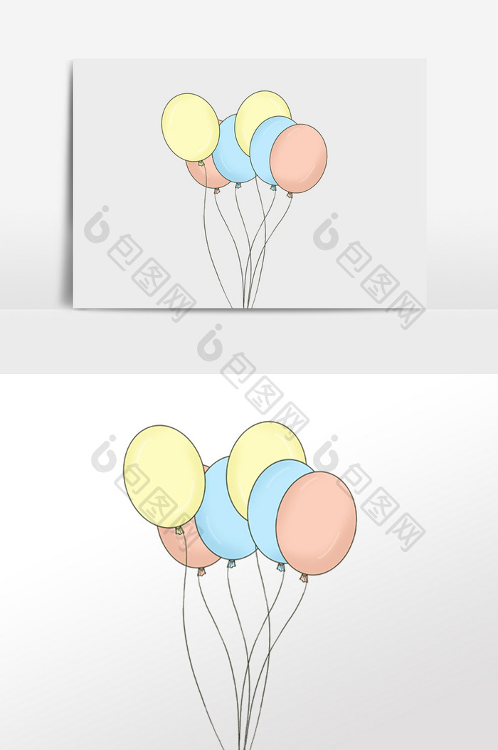 小清新节日气球素材