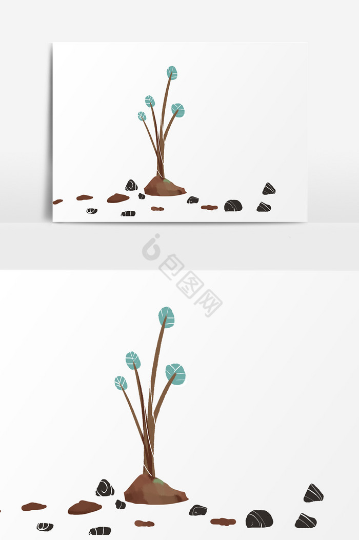 植树节小树插画图片