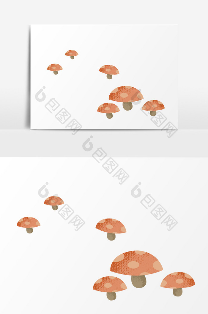手绘蘑菇插画元素