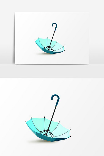 手绘雨伞插画元素图片