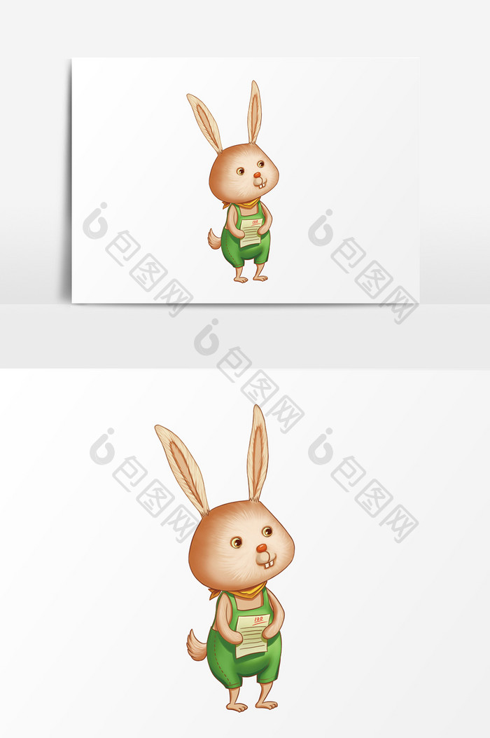 可爱兔子插画元素