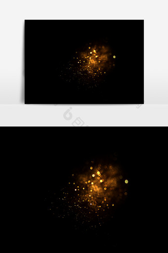 炫彩金色光斑元素素材图片