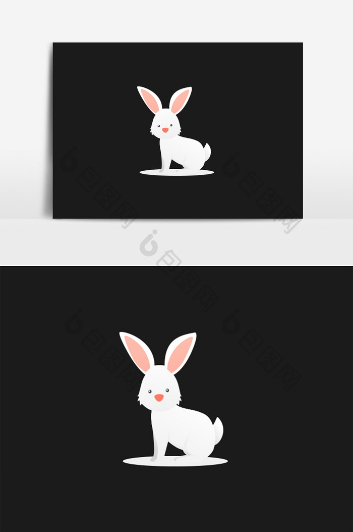 卡通兔子插画元素