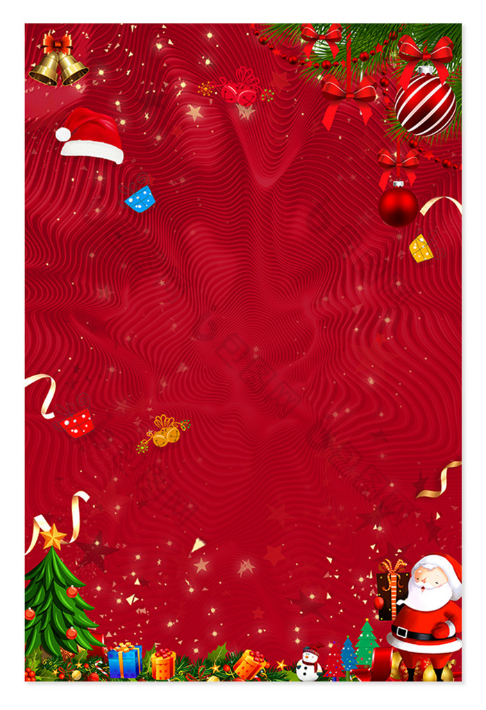 圣诞红色设计背景图