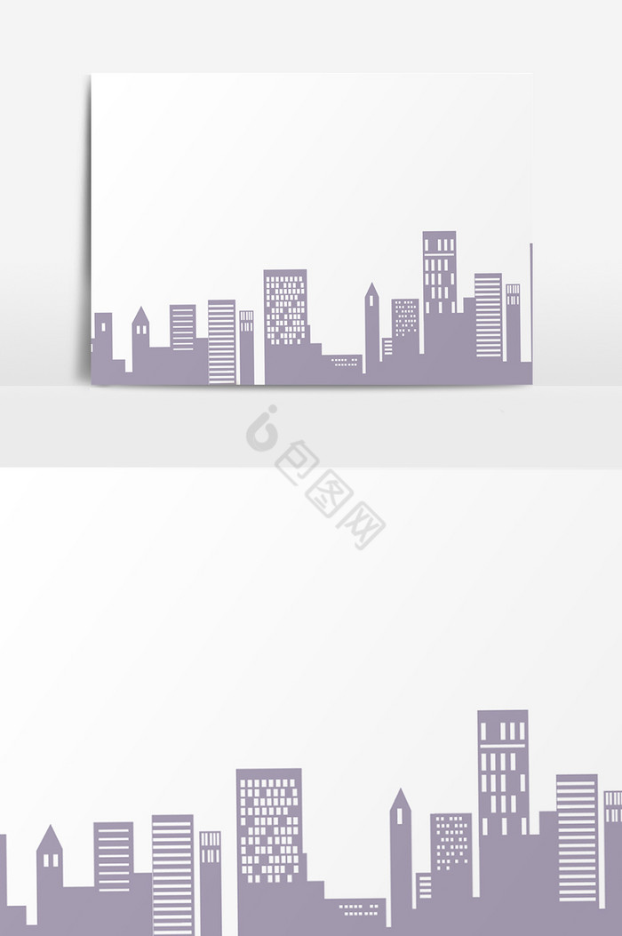 城市建设插画元图片