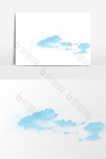 漂浮天空白云装饰元素图片