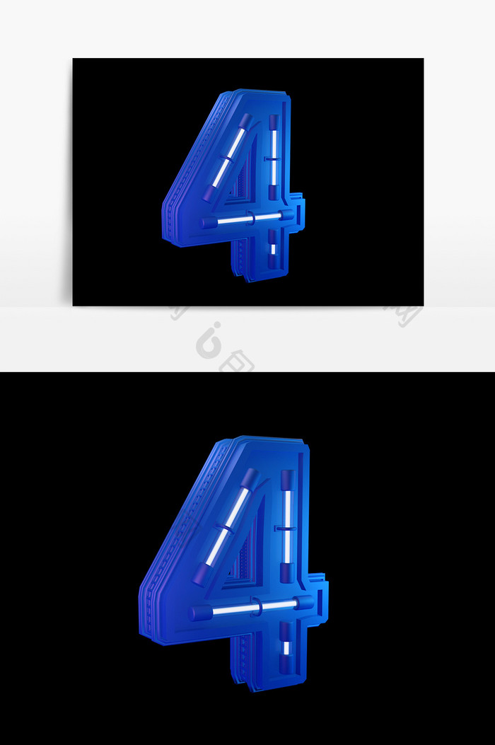 阿拉伯数字c4d几何数字