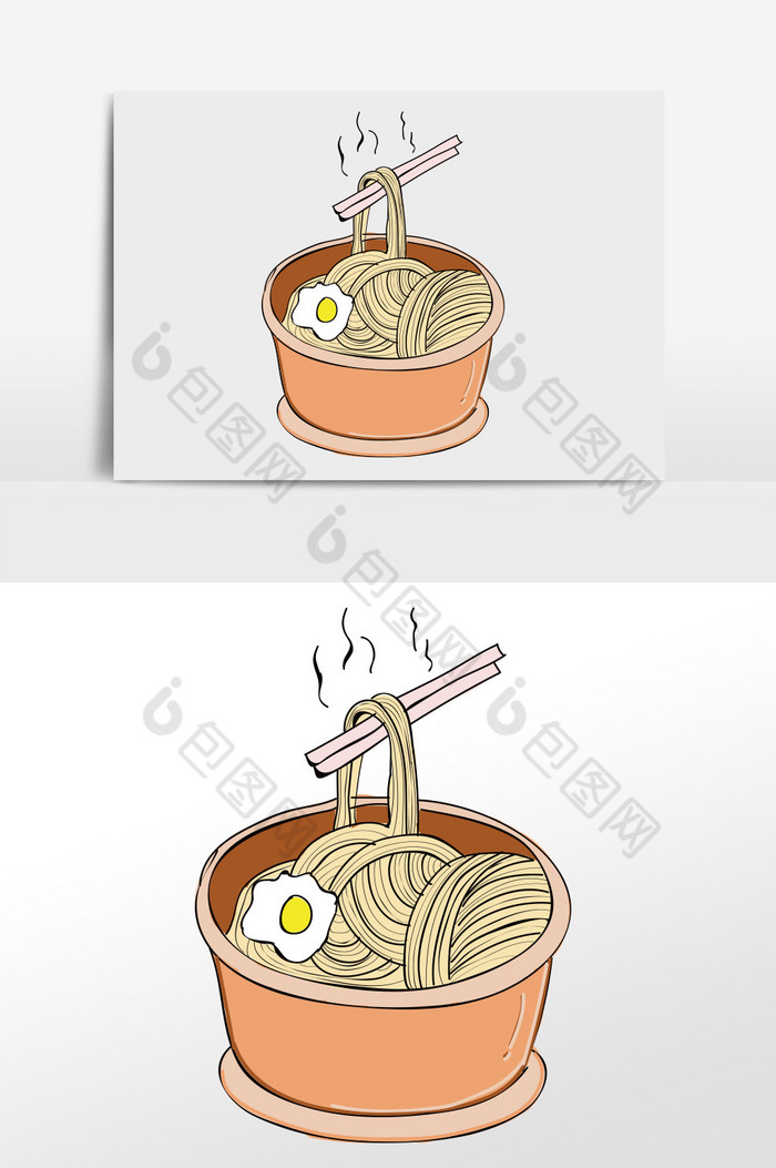 海报装饰小元素面条图片