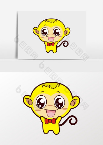 儿童用品行业卡通猴子形象设计图片