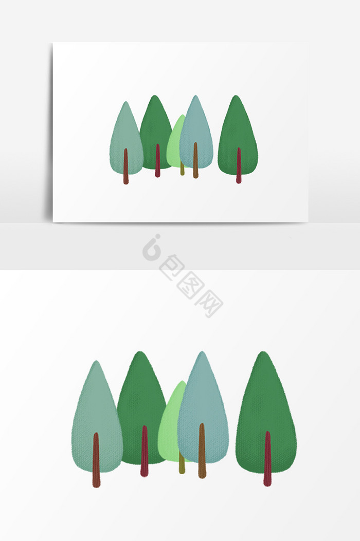 小树插画图片