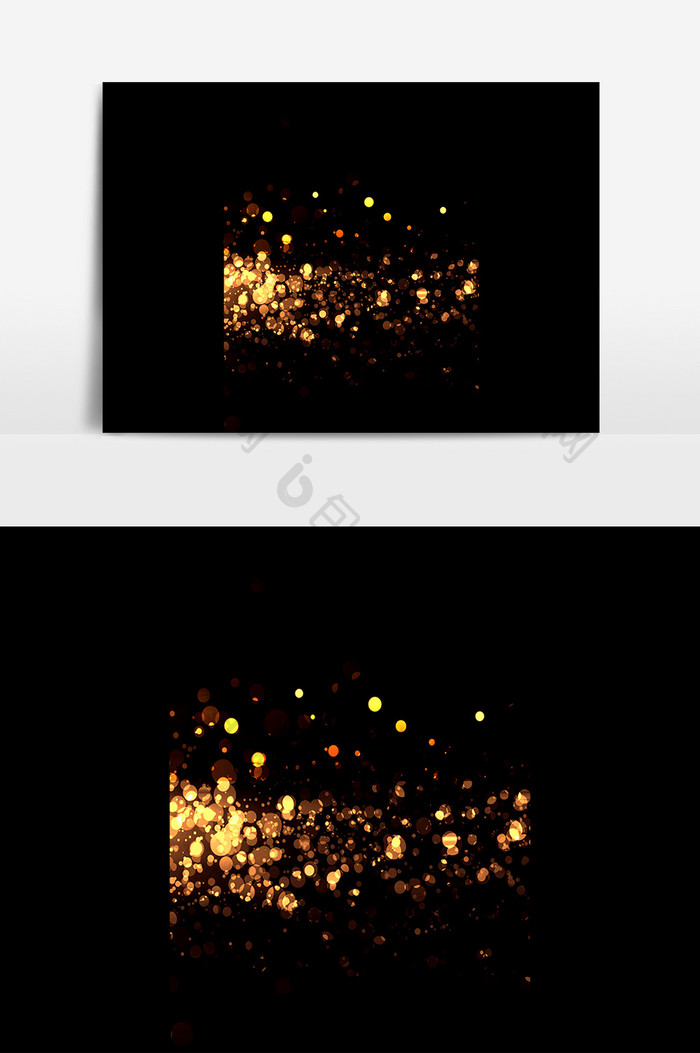 闪闪发光金色光斑特效元素素材