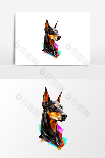 狗狗头像装饰元素素材图片