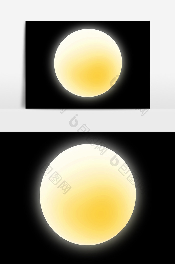 圆圆的月亮元素素材