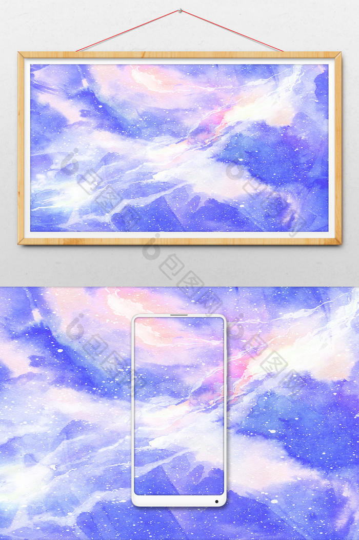 蓝色夏日星空水彩手绘素材 图片下载 包图网 蓝色夏日星空水彩手绘素材 图片下载 包图网