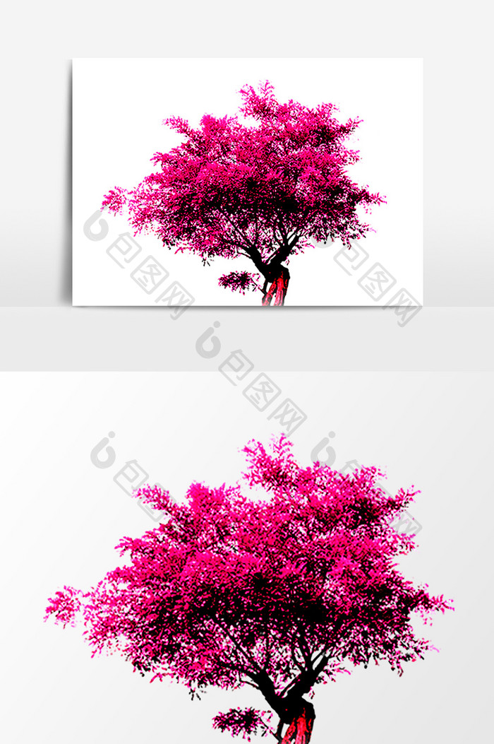 粉色的树设计元素