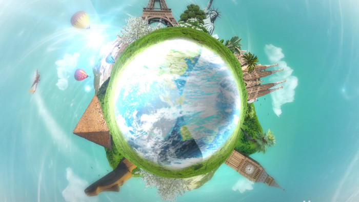 3D地球建筑生长世界旅行宣传动画AE模板
