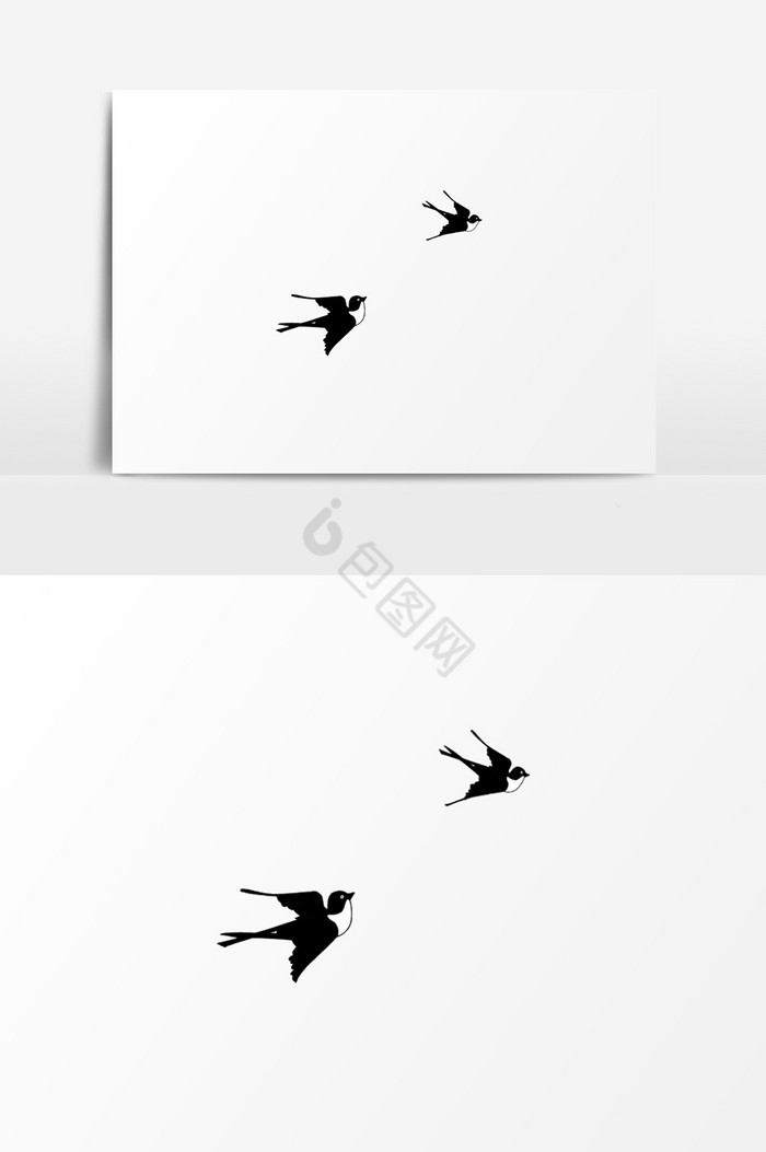 飞行燕子插画图片