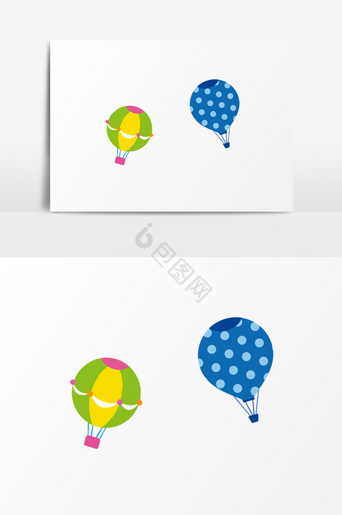热气球插画图片
