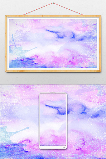 粉紫背景插画素材 包图网