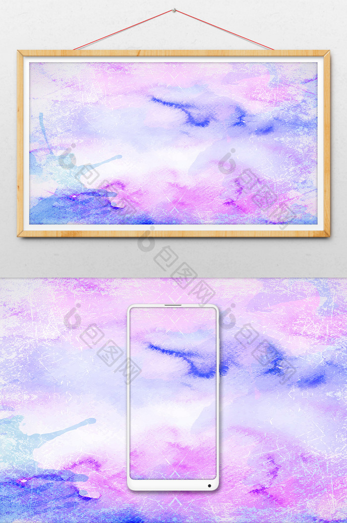 粉紫色水彩手绘插画插画素材 图片下载 包图网 粉紫色水彩手绘插画插画素材 图片下载 包图网