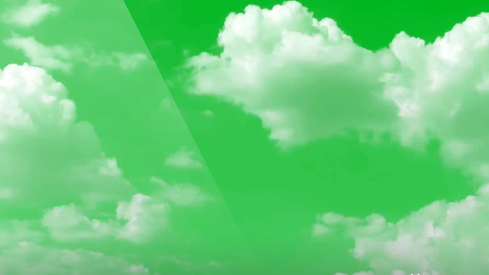 白云飘动绿屏抠像绿幕视频素材