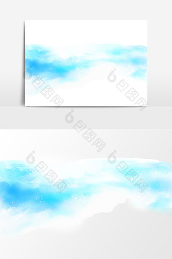 水彩云纹元素素材图片