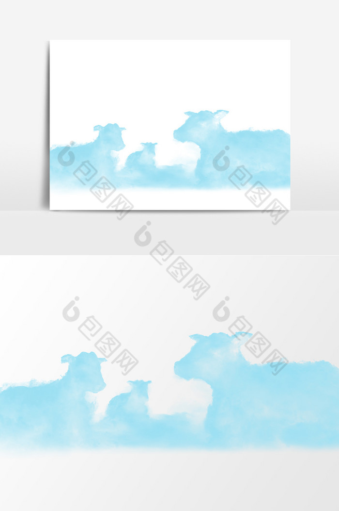 奶牛剪影云层图片图片