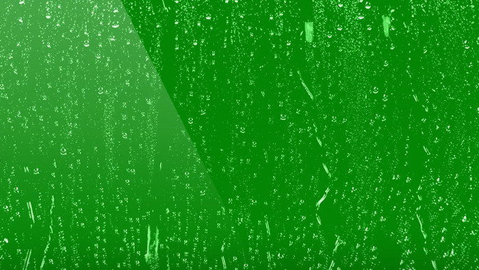4k玻璃雨水落下绿屏抠像绿幕视频素材