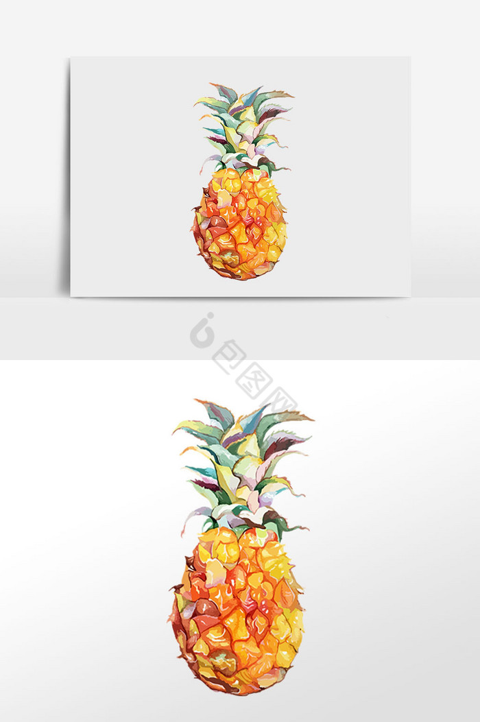 水果菠萝插画图片
