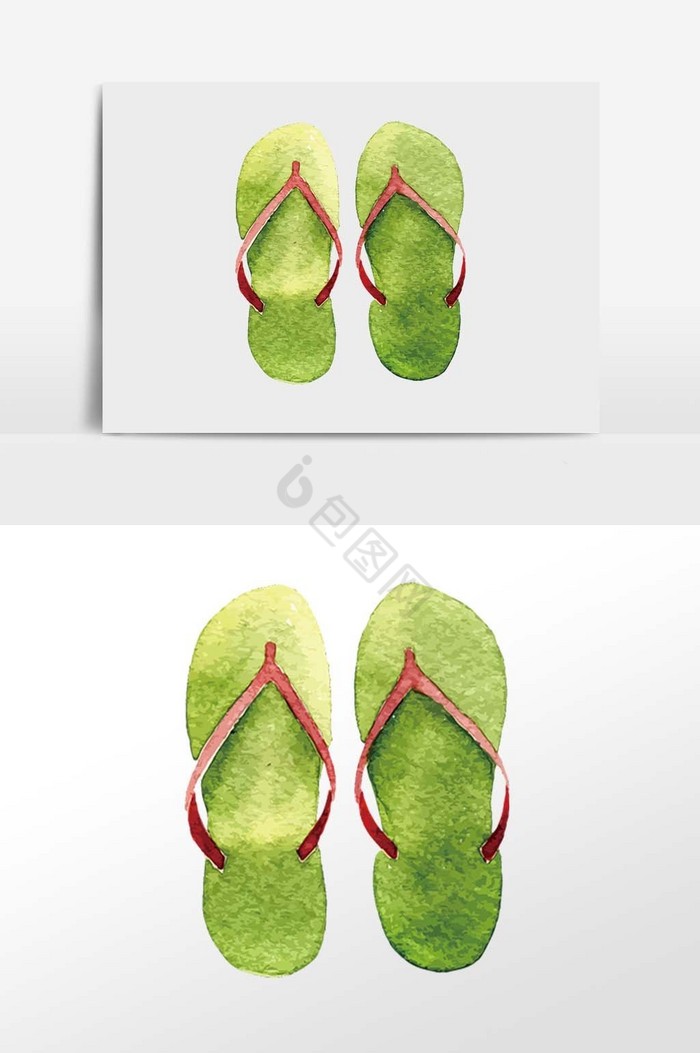 夏天夏季凉鞋插画图片