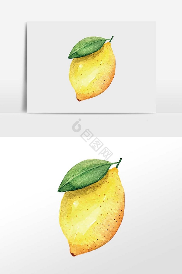 夏天夏季一颗柠檬插画图片