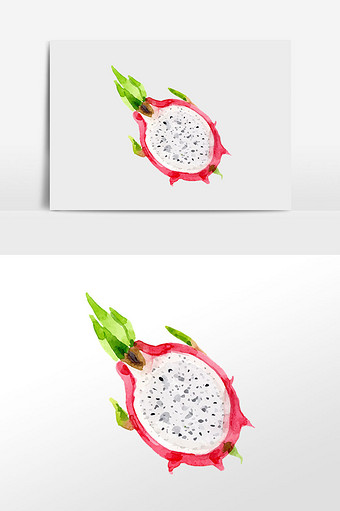 小清新立夏水果火龙果水彩手绘水果插画图片