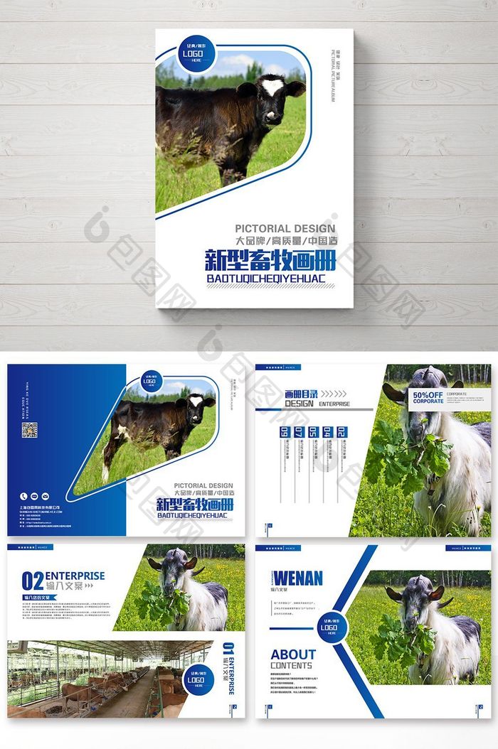 简洁大气新型畜牧业画册