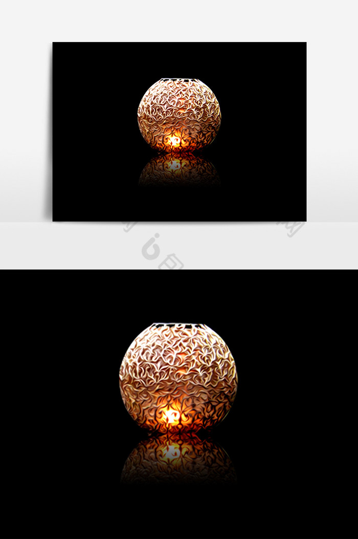 鸟巢古灯元素素材图片