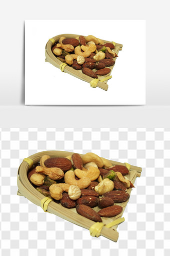 美味零食炒货巴旦木坚果食品元素图片
