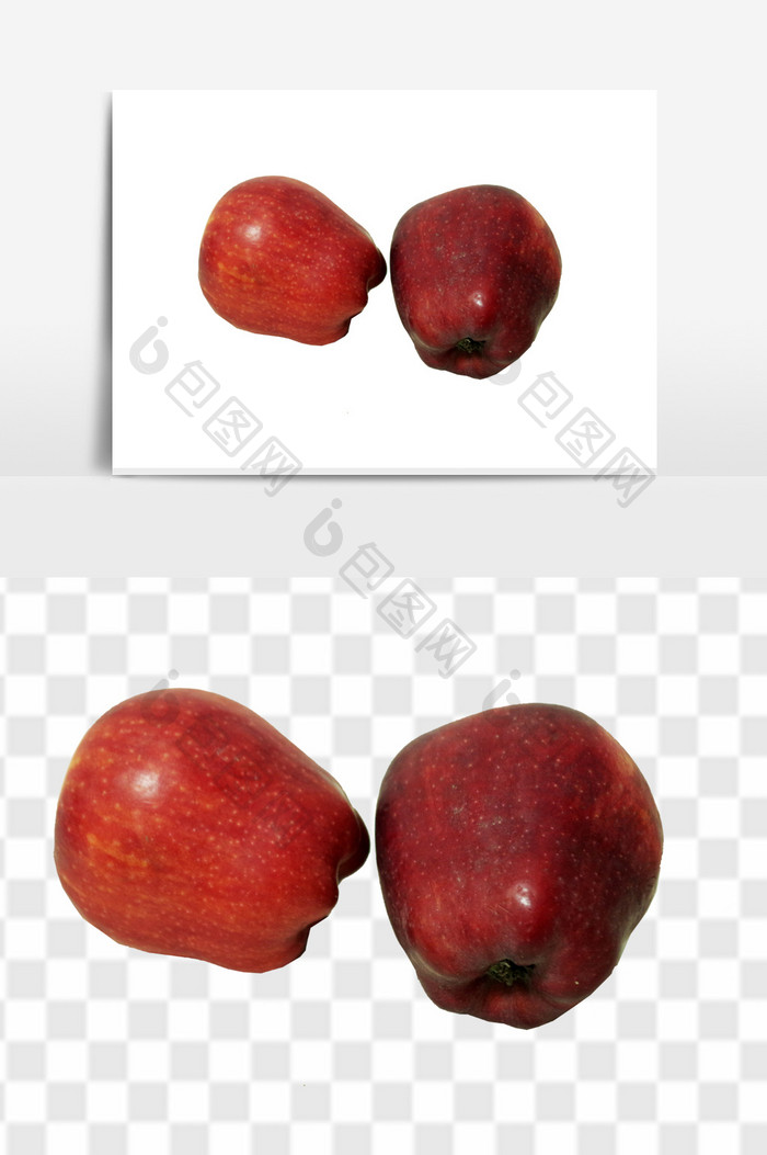 新鲜进口红苹果蛇果水果元素