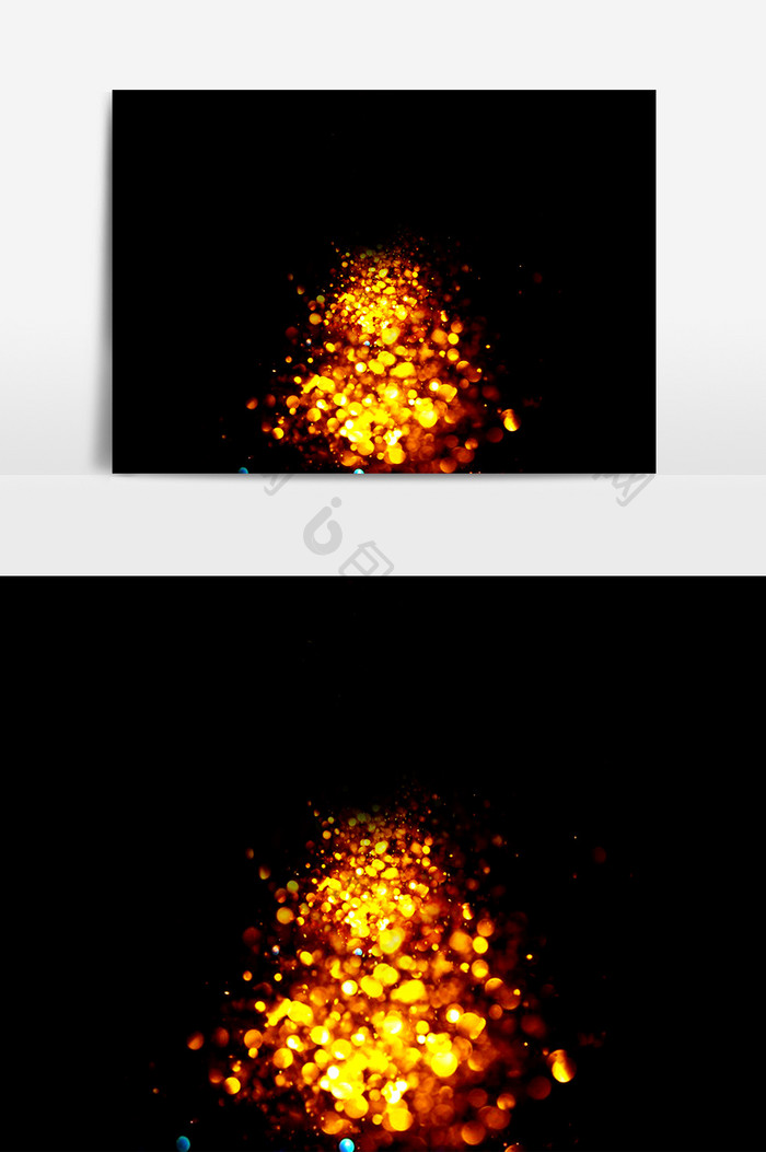 金色炫光光斑效果元素素材