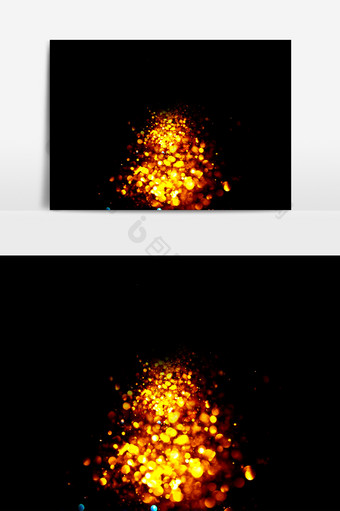 金色炫光光斑效果元素素材图片