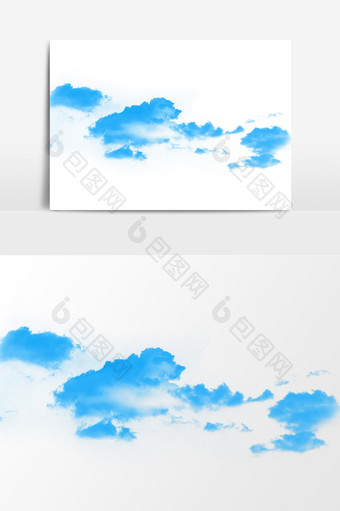 白色云层云彩元素素材图片