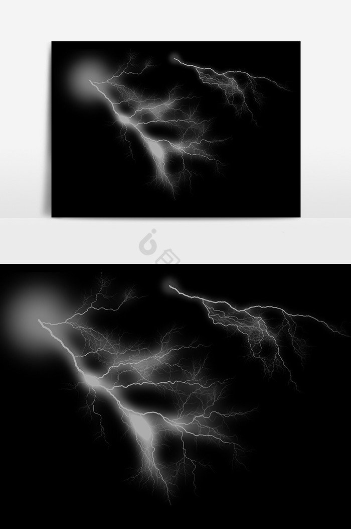 霹雳裂缝闪电图片