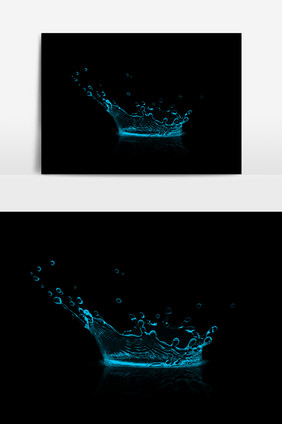 喷溅水纹水圈水元素