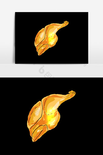 卡通手绘鸡肉元素素材图片