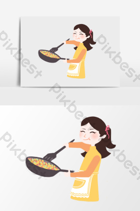 烧菜厨师美女图片